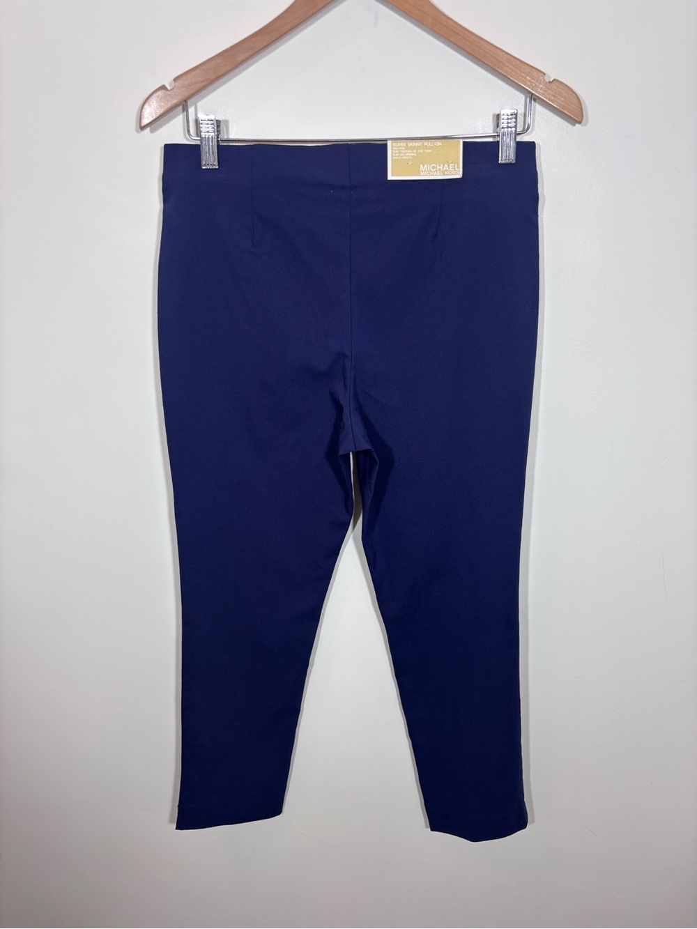 Michael Kors Super Skinny Pull On High Rise Ankle Dress Pant NWT Blue Medium - Picture 5 of 11